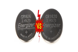 Confronto di batterie a cellule monete: CR1616 contro CR1620