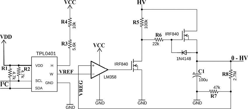 Voltage Regulator Circuit with Voltage Comparator