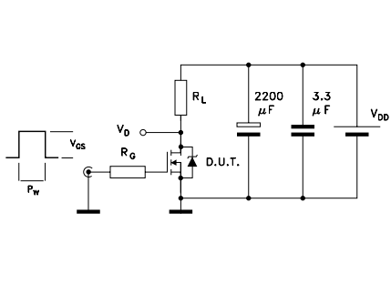 Switching Times Test Circuits For Resistive Load