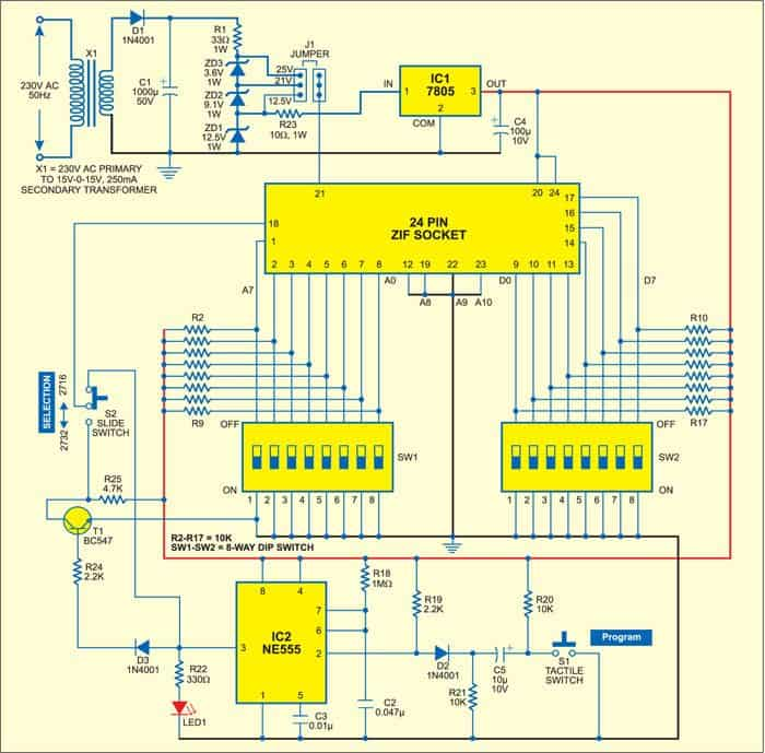  EPROM Programmer Circuit Diagram