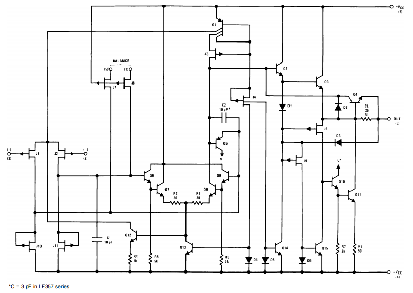 LF356 Functional Block Diagram