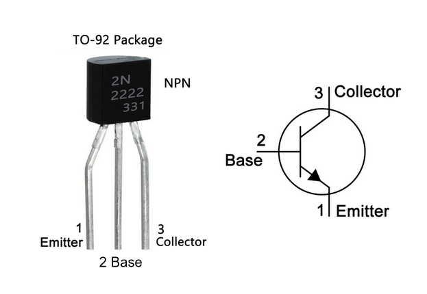  2N2222 Pin Configuration