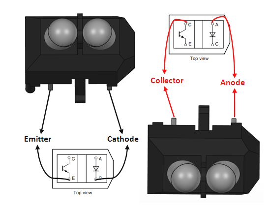 TCRT5000 IR Sensor Pinout